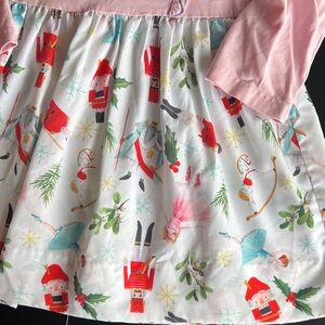 Charming Pink and White Kids Dress NURCRACKER